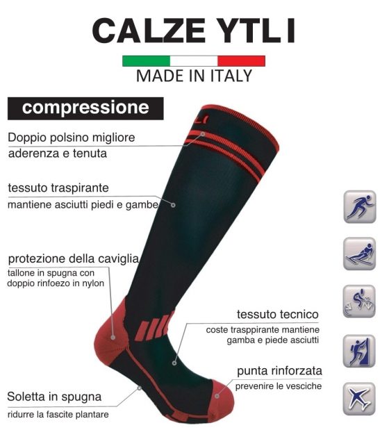 YTLI Αθλητική Ψηλή Κάλτσα Unisex