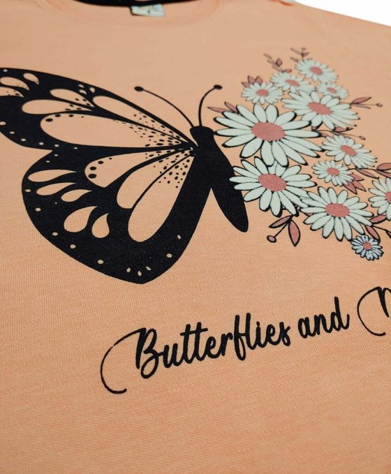 TIWI NIGHT Παιδική Μακρυμάνικη Πιτζάμα με Σχέδιο Butterfly
