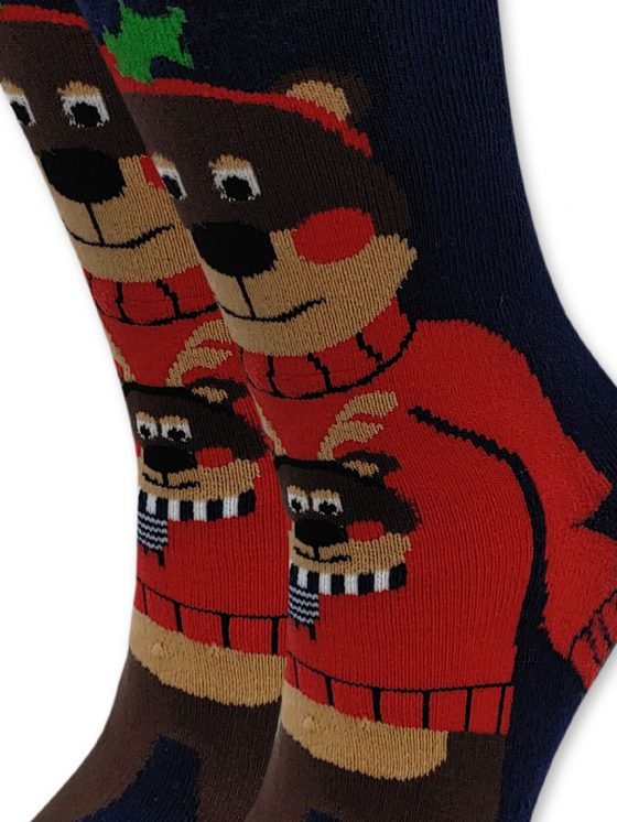 TST Χριστουγεννιάτικη Κάλτσα Πετσετέ με Σχέδια Christmas Little Bear