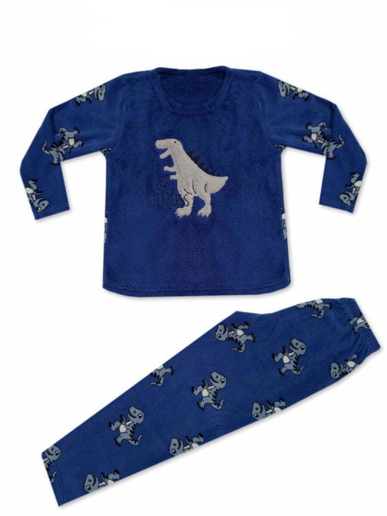 TIWI NIGHT Παιδική Μακρυμάνικη Πιτζάμα Fleece με Σχέδιο Dinosaurs