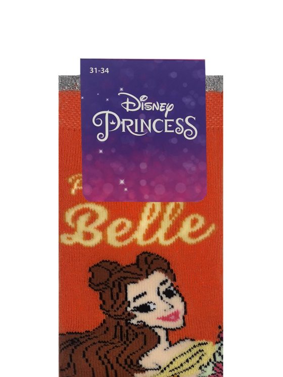 DISNEY Κάλτσα Παιδική Princess Belle με Αντιολισθητικές Πατούσες