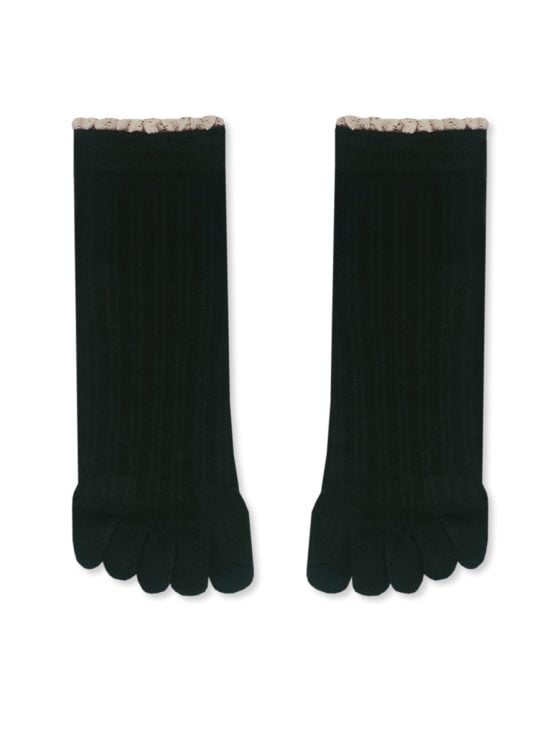 YTLI Κάλτσα με Δάχτυλα Toe Socks με Δαντέλα