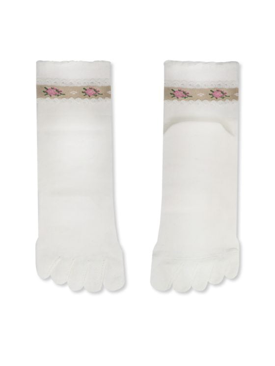 YTLI Κάλτσα με Δάχτυλα Toe Socks με Σχέδια Flowers
