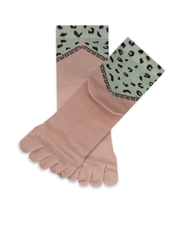 YTLI Κάλτσα με Δάχτυλα Toe Socks με Σχέδια Animal Print