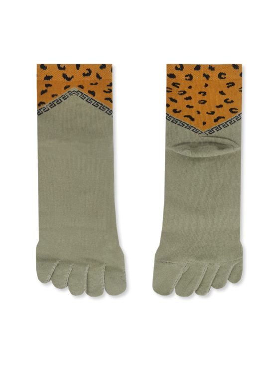YTLI Κάλτσα με Δάχτυλα Toe Socks με Σχέδια Animal Print