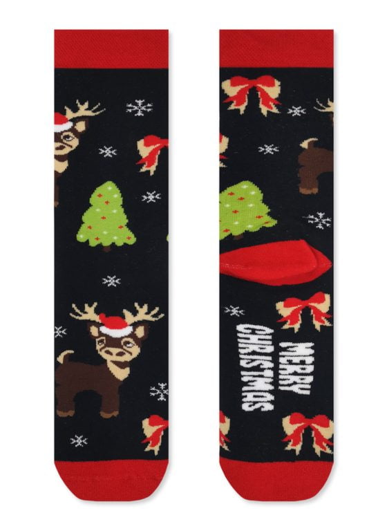 NODO Χριστουγεννιάτικη Κάλτσα Πετσετέ με Σχέδια Merry Christmas