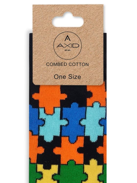 AXID Κάλτσα με Σχέδια Puzzle