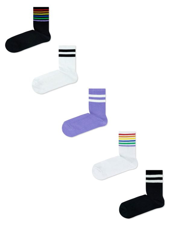 FANCY GIFT BOX Κάλτσες με Σχέδια Stripes 5 Ζευγάρια