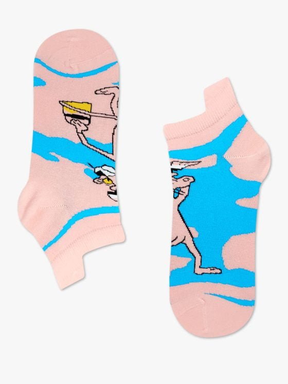 AXID Κάλτσα με Σχέδια Pink Panther με Γλωσσάκι