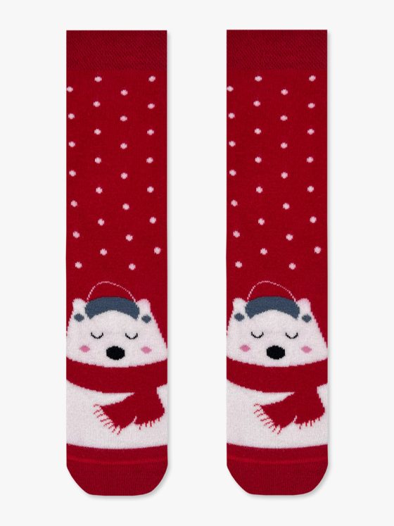 AXID Χριστουγεννιάτικη Κάλτσα Πετσετέ με Σχέδια Polar Bear
