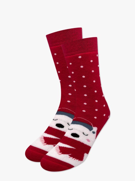 AXID Χριστουγεννιάτικη Κάλτσα Πετσετέ με Σχέδια Polar Bear