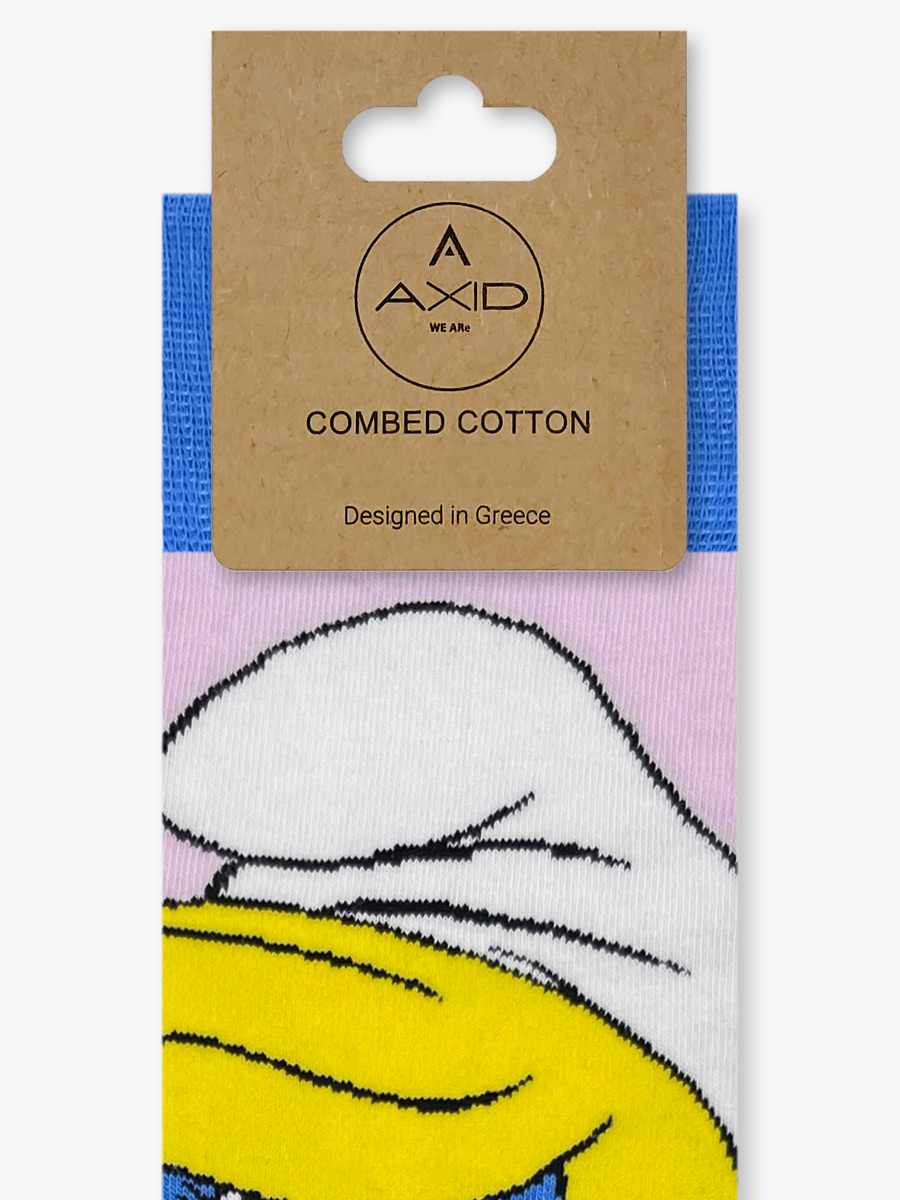 Combed Cotton Socks - Yellow