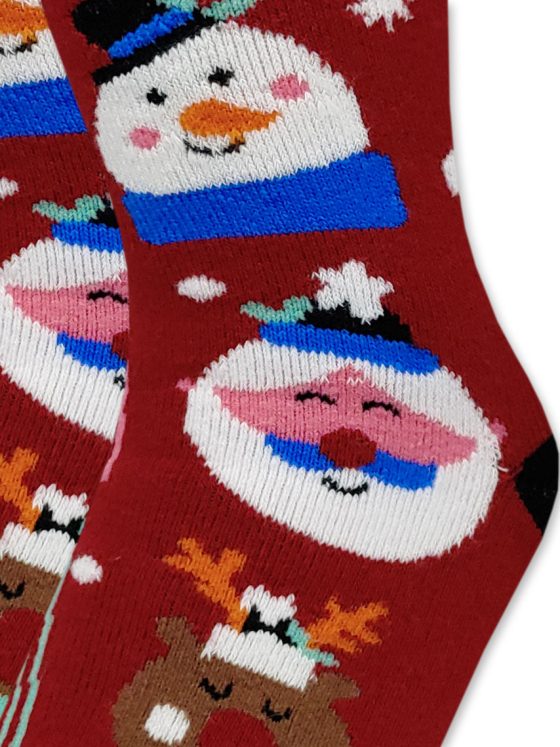 AXID Χριστουγεννιάτικη Παιδική Κάλτσα Πετσετέ με Σχέδια Christmas Mood