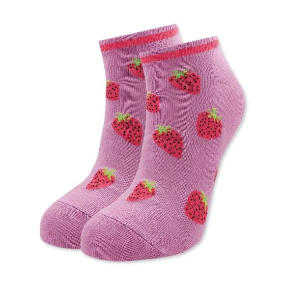 AXID Βαμβακερή Κάλτσα με Σχέδια Strawberry