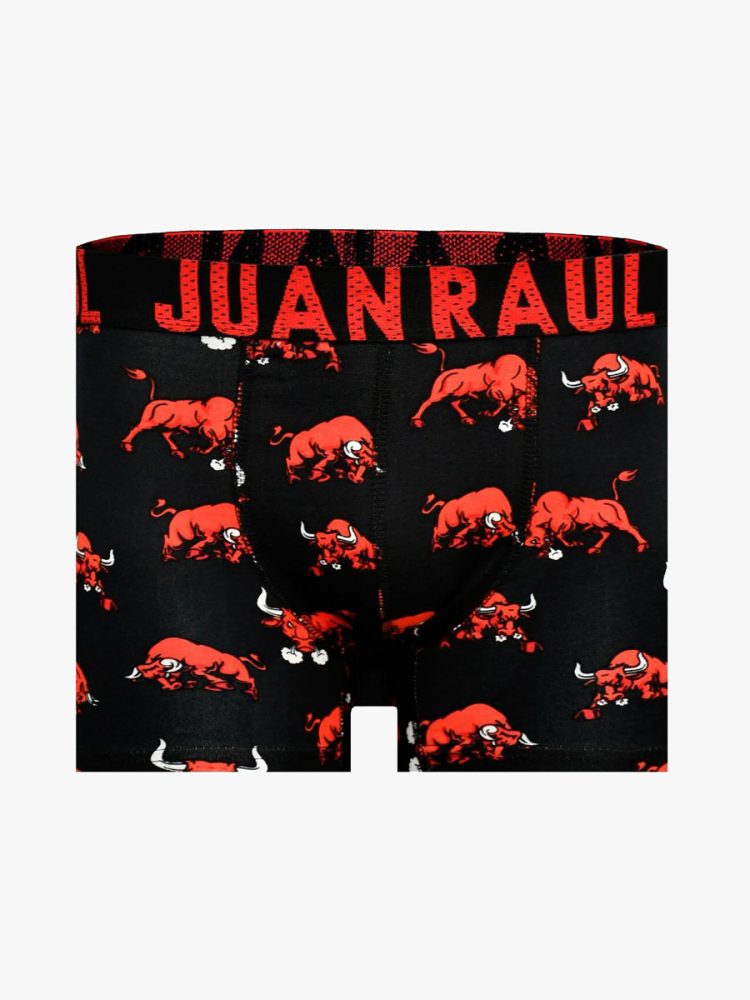 Ανδρικό Βαμβακερό Μποξεράκι με Σχέδια Bulls Red JUAN RAUL
