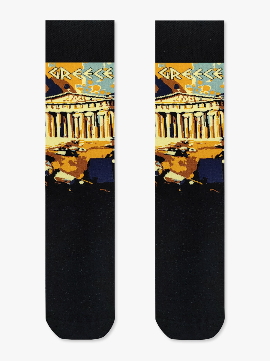 Κάλτσα Βαμβακερή με Σχέδια Greece Parthenon NODO Κάλτσα Βαμβακερή με Σχέδια Greece Parthenon NODO