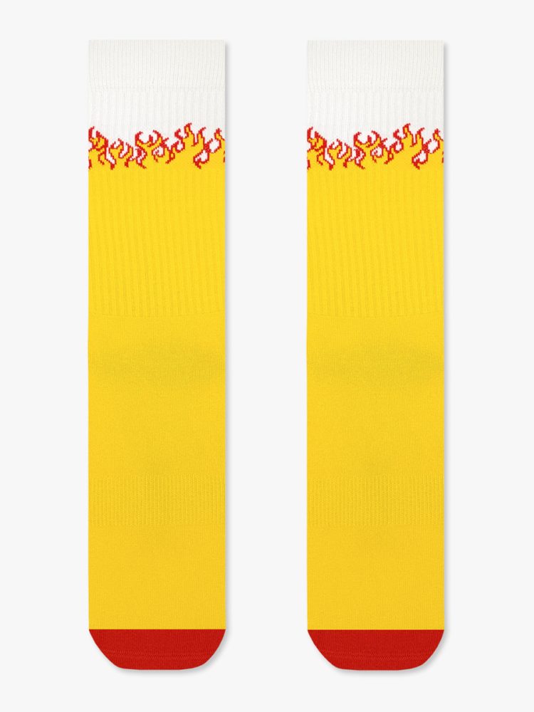 Κάλτσα Βαμβακερή Πετσετέ με Σχέδια Fire RTO
