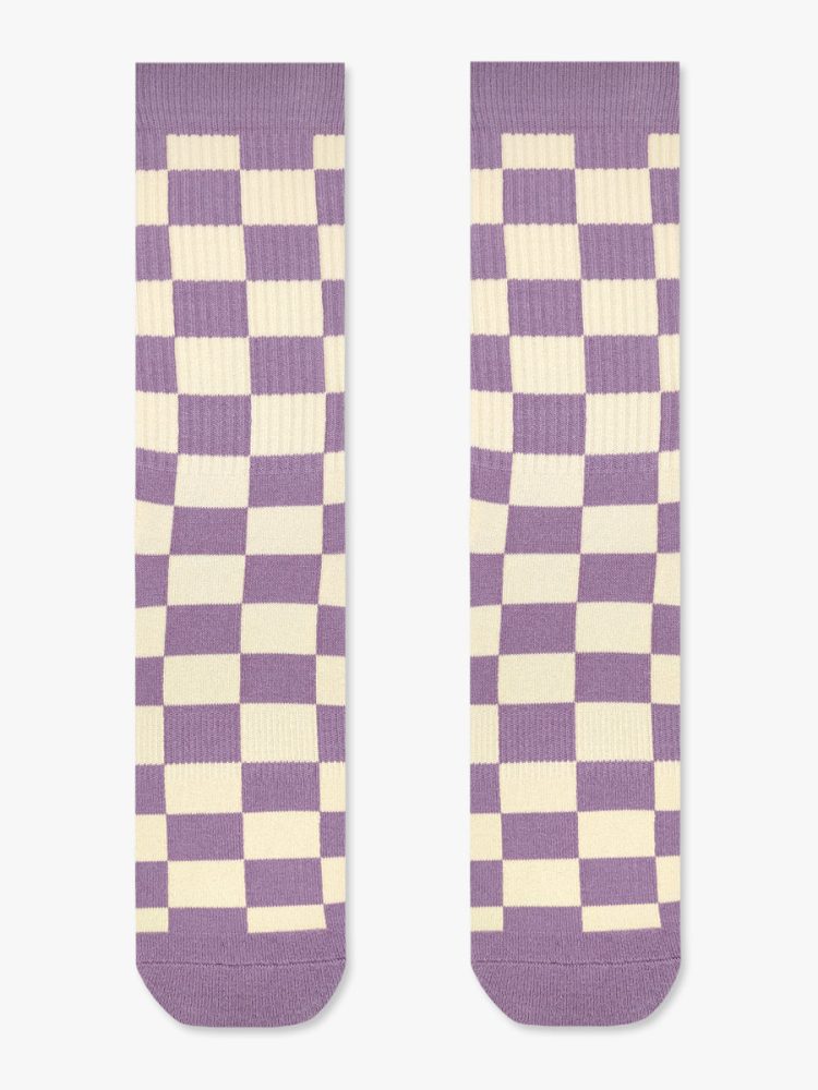 Κάλτσα Βαμβακερή Πετσετέ με Σχέδια Checkerboard RTO