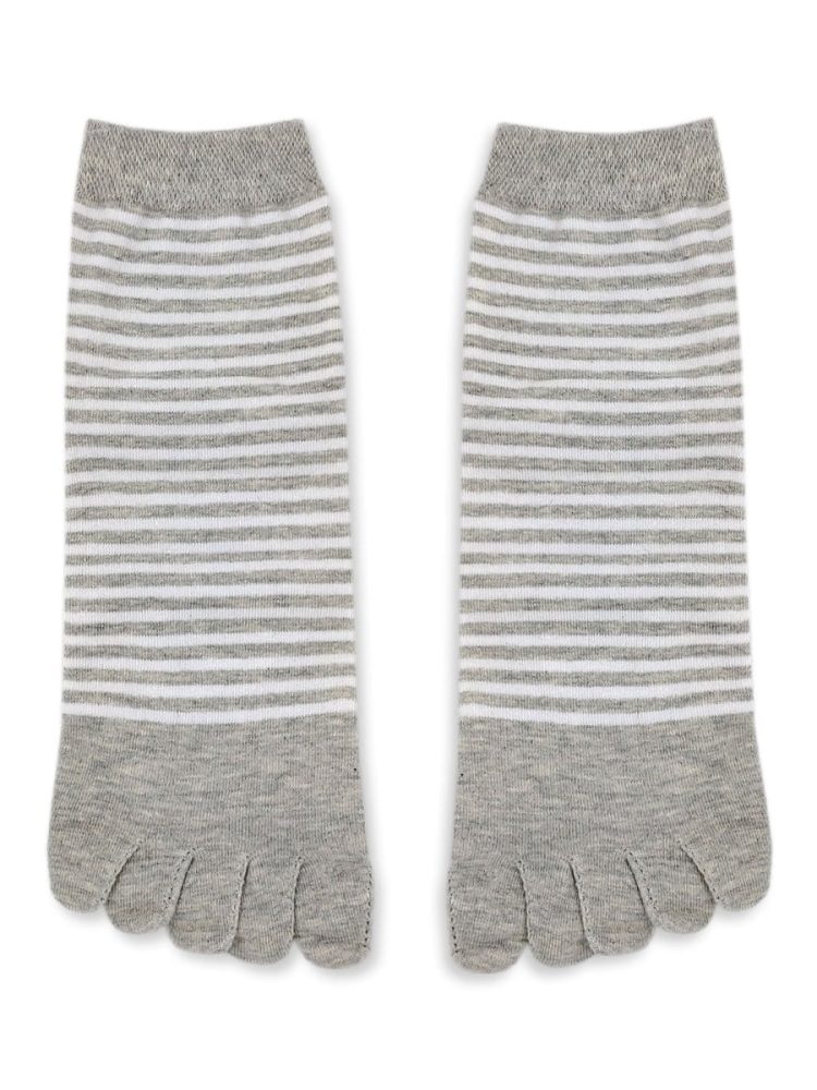 Κάλτσες Βαμβακερές με Δάχτυλα Toe Socks Ριγέ Q&Y