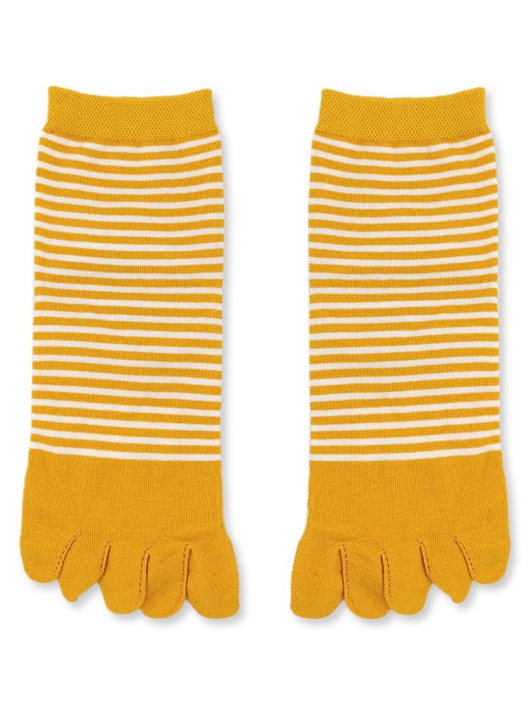 Κάλτσες Βαμβακερές με Δάχτυλα Toe Socks Ριγέ Q&Y