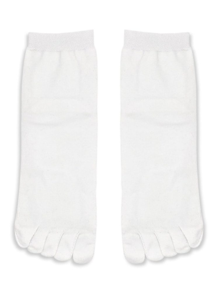 Κάλτσες Βαμβακερές με Δάχτυλα Toe Socks Μονόχρωμες Q&Y