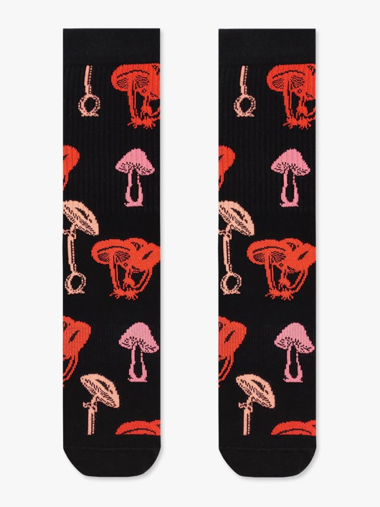 Κάλτσα Βαμβακερή Πετσετέ με Psychedelic Mushrooms RTO