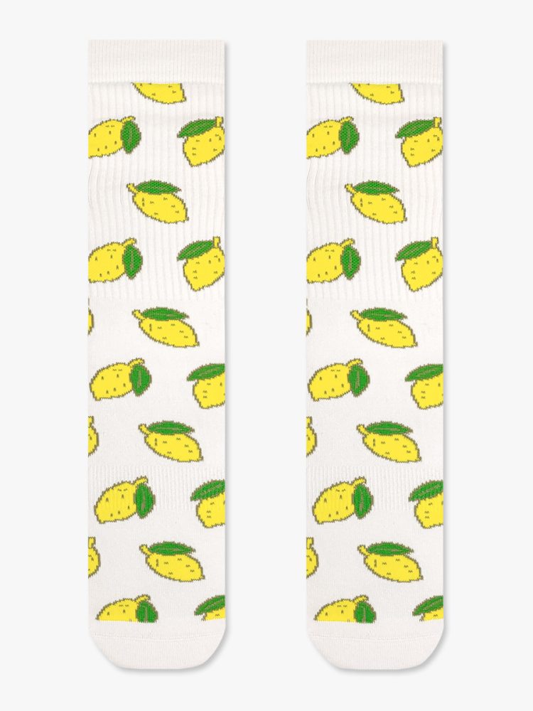Κάλτσα Βαμβακερή Πετσετέ με Σχέδια Lemons RTO