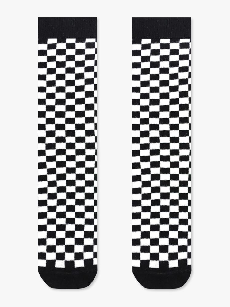 Βαμβακερή Κάλτσα με Σχέδια Checkboard RTO