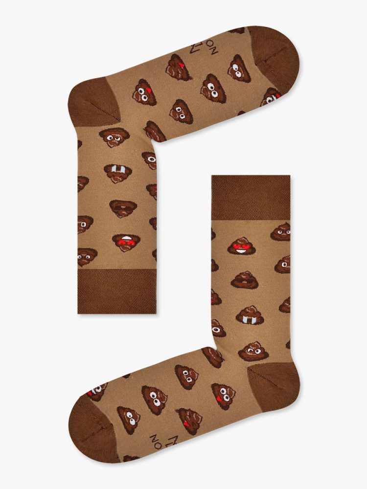 Κάλτσα Βαμβακερή με Σχέδια Poo Emoji NODO