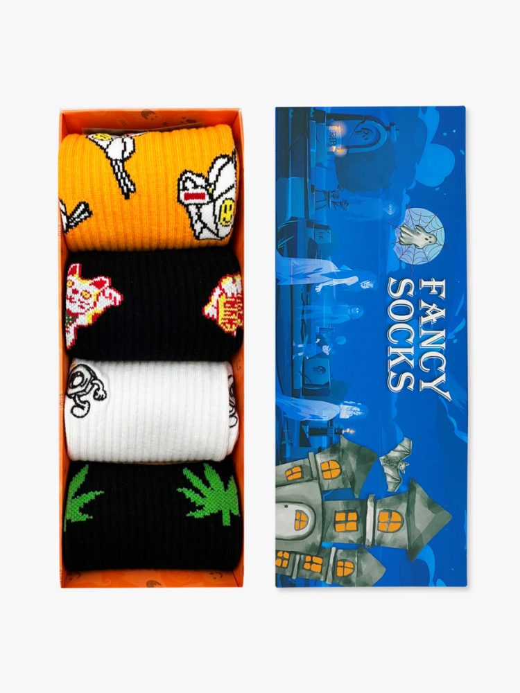 GIFT BOX Κάλτσες Βαμβακερές με Σχέδια Mixed 4 Ζευγάρια RTO