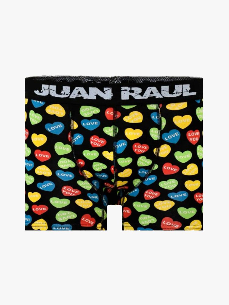 Ανδρικό Μποξεράκι Βαμβακερό με Σχέδια Hearts Multicolour JUAN RAUL