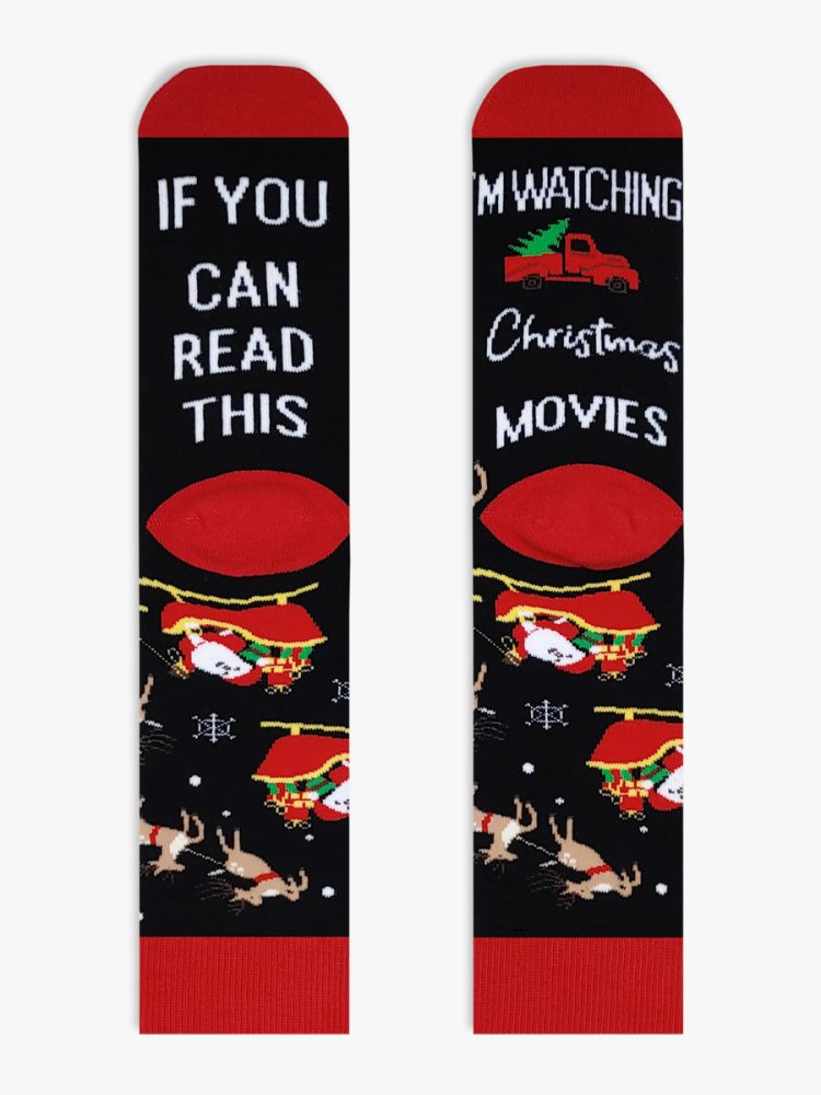 Χριστουγεννιάτικη Κάλτσα Πετσετέ με Σχέδια ''If You Can Read This'' Christmas Mood NODO