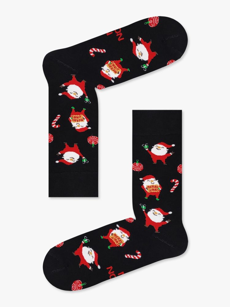 Χριστουγεννιάτικη Κάλτσα Πετσετέ με Σχέδια Mini Santa All Over NODO