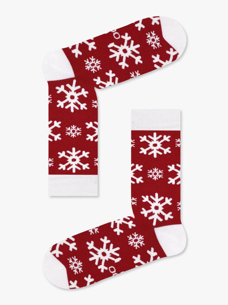 Χριστουγεννιάτικη Κάλτσα Πετσετέ με Σχέδια Let It Snow NODO