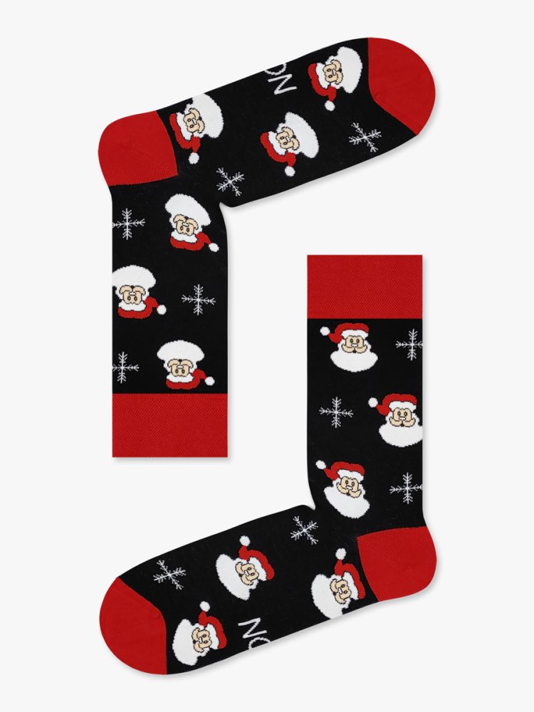 Χριστουγεννιάτικη Κάλτσα Βαμβακερή με Σχέδια Santa All Over NODO