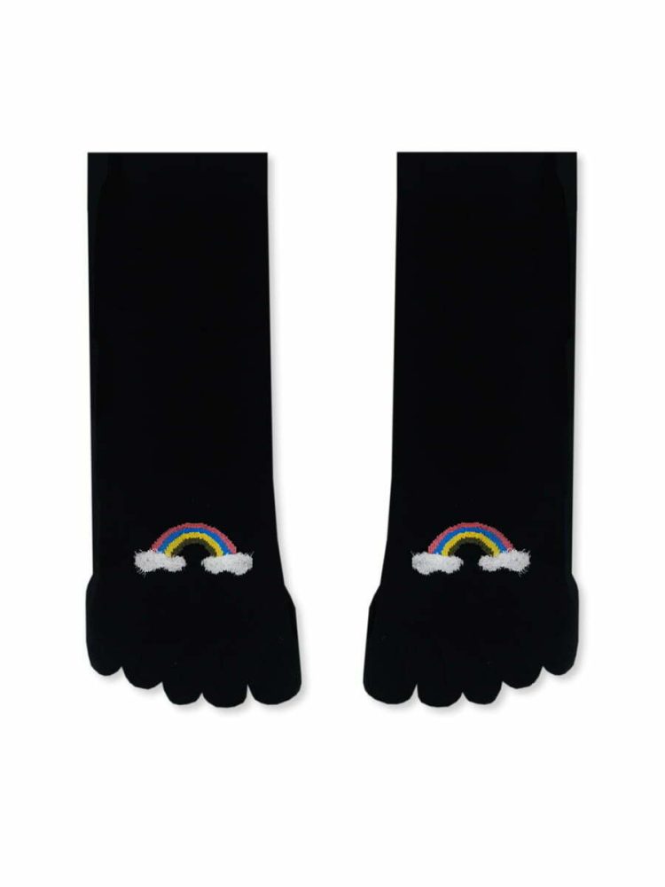 YTLI Κάλτσα με Δάχτυλα Toe Socks με Σχέδια Rainbow