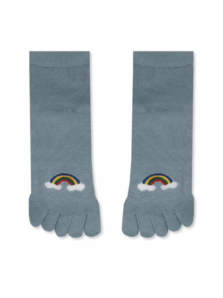 YTLI Κάλτσα με Δάχτυλα Toe Socks με Σχέδια Rainbow
