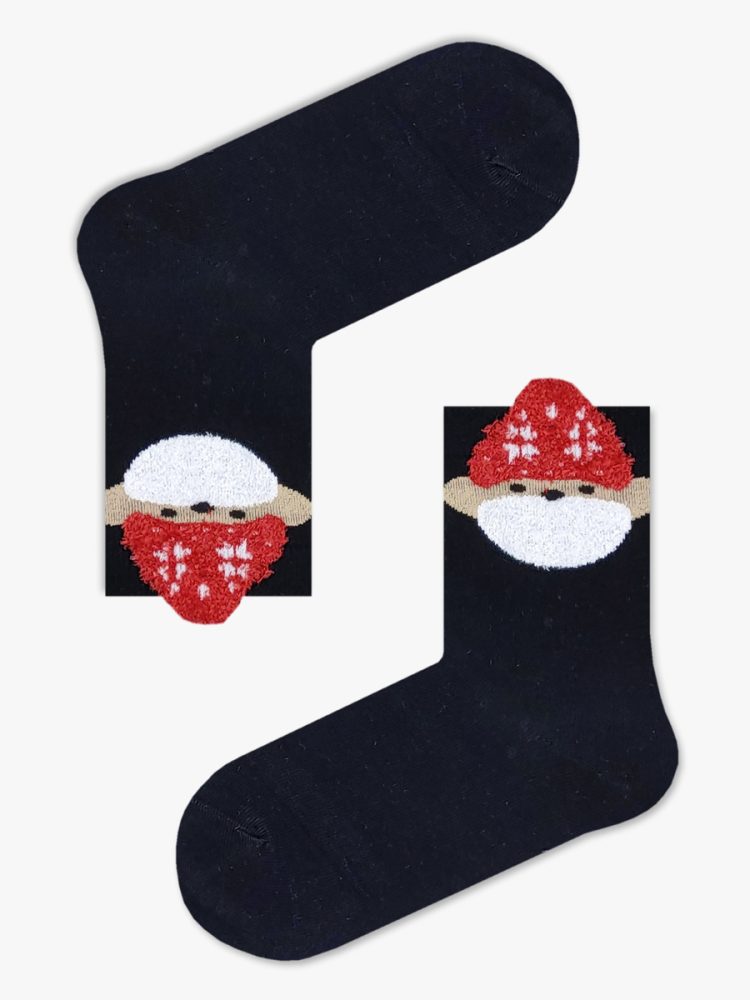 Χριστουγεννιάτικη Παιδική Κάλτσα Βαμβακερή με Σχέδια Monkey White Beard YTLI