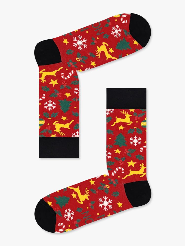 Χριστουγεννιάτικη Κάλτσα Βαμβακερή με Σχέδια Christmas Patterns NODO