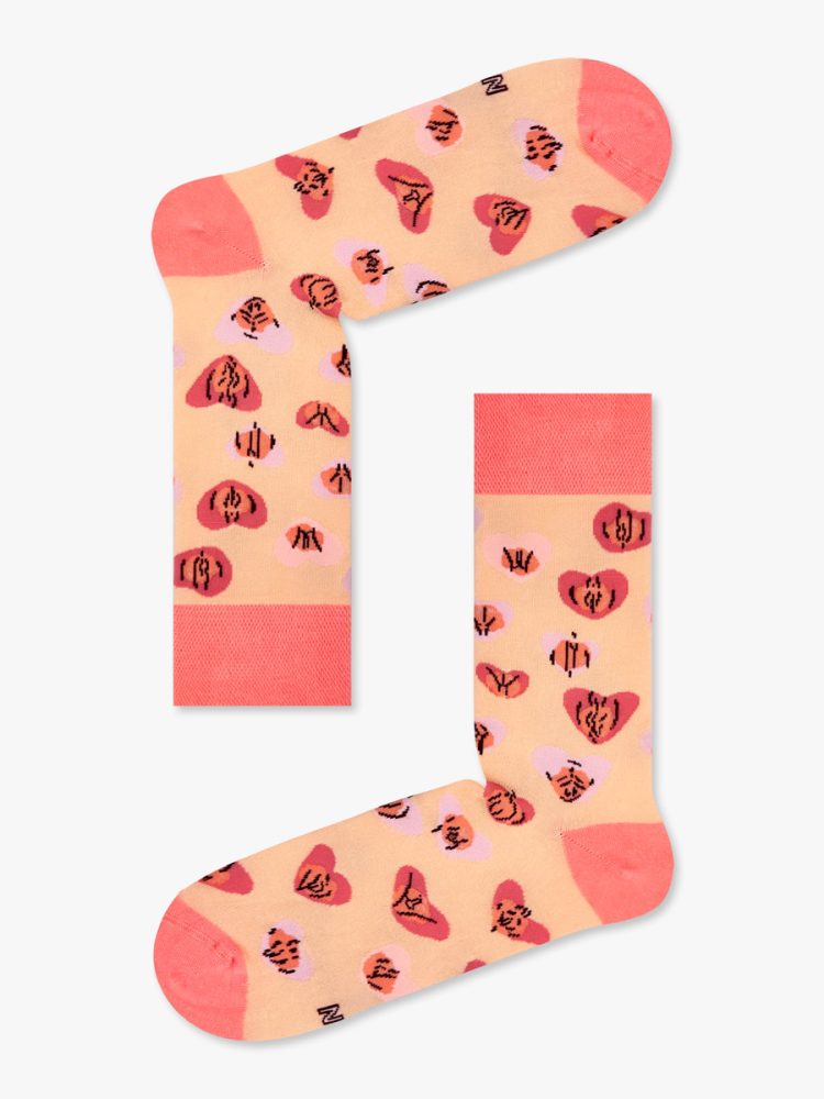 Κάλτσα Βαμβακερή με Σχέδια Vigina Hearts NODO