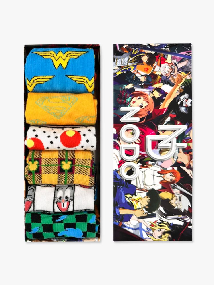 GIFT BOX Κάλτσες Βαμβακερές με Σχέδια Mixed Heroes 6 Ζευγάρια