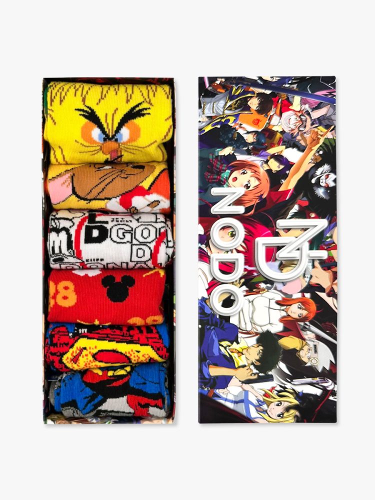 GIFT BOX Κάλτσες Βαμβακερές με Σχέδια Famous Heroes 6 Ζευγάρια