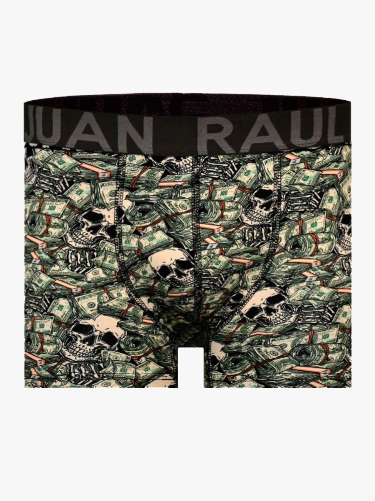 Ανδρικό Μποξεράκι Βαμβακερό με Σχέδια Cash Skull JUAN RAUL