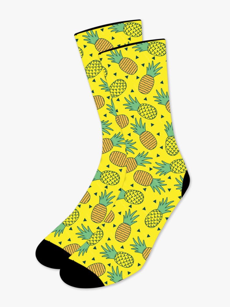 Κάλτσα Τυπωμένη με Σχέδια Ananas NODO