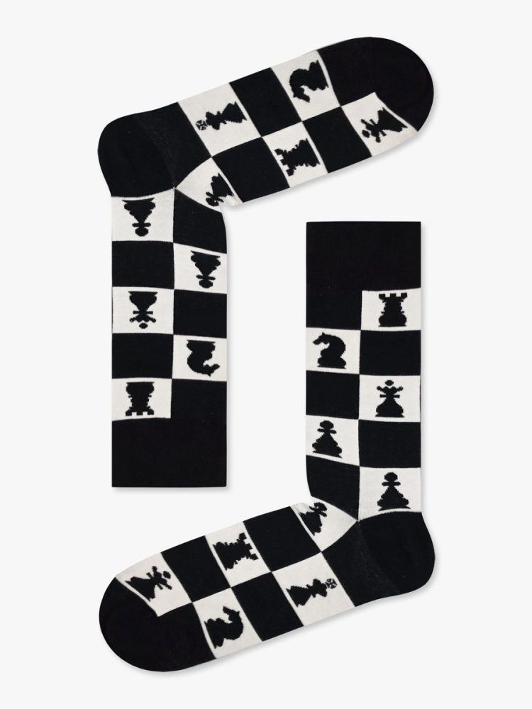 Βαμβακερή Κάλτσα με Σχέδια Chess Checkmate NODO