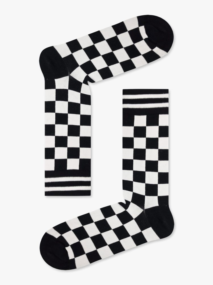 Βαμβακερή Κάλτσα με Σχέδια Chess Checkerboard NODO