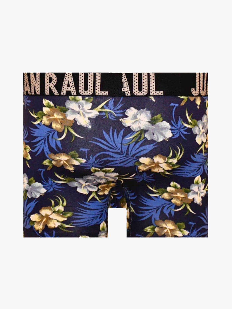 Ανδρικό Βαμβακερό Μποξεράκι με Σχέδια Tropical Blue JUAN RAUL Ανδρικό Βαμβακερό Μποξεράκι με Σχέδια Tropical Blue JUAN RAUL - Image 2