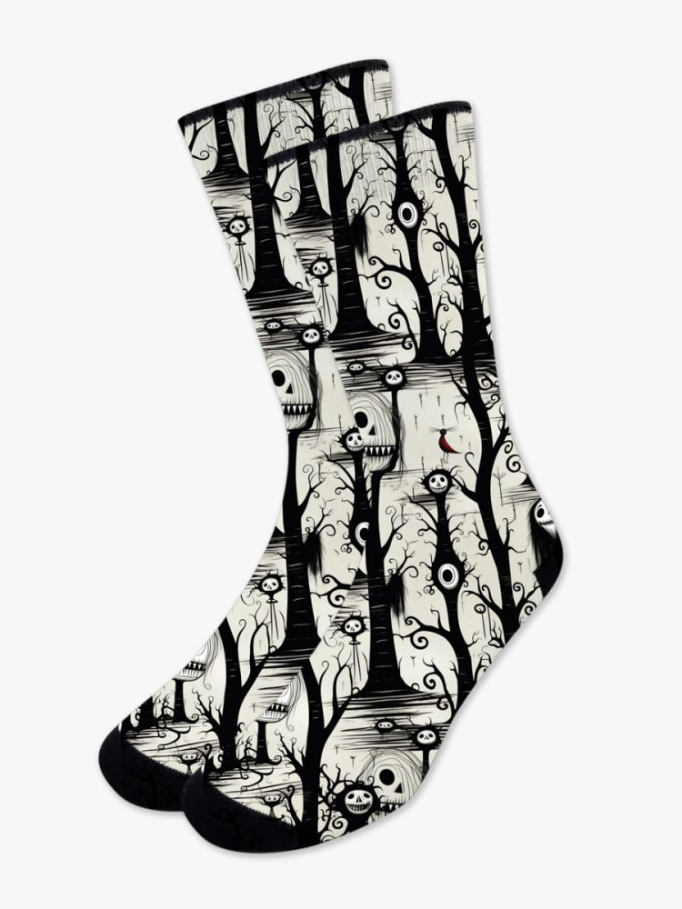 Κάλτσα Τυπωμένη με Σχέδια Haunted Forest NODO