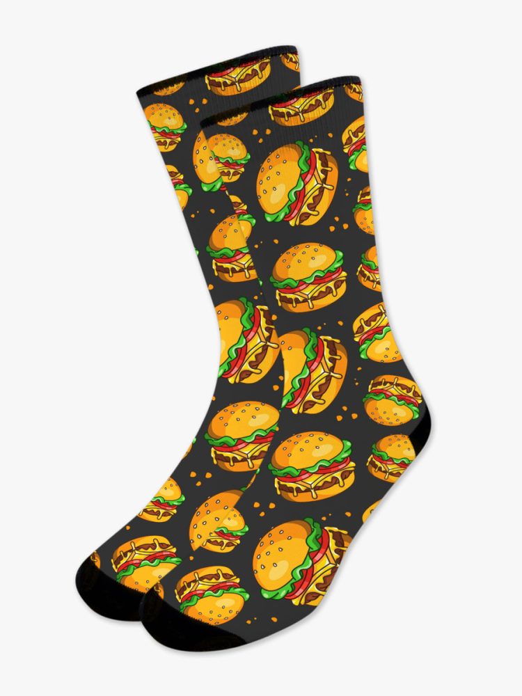 Κάλτσα Τυπωμένη με Σχέδια Burger Mania NODO