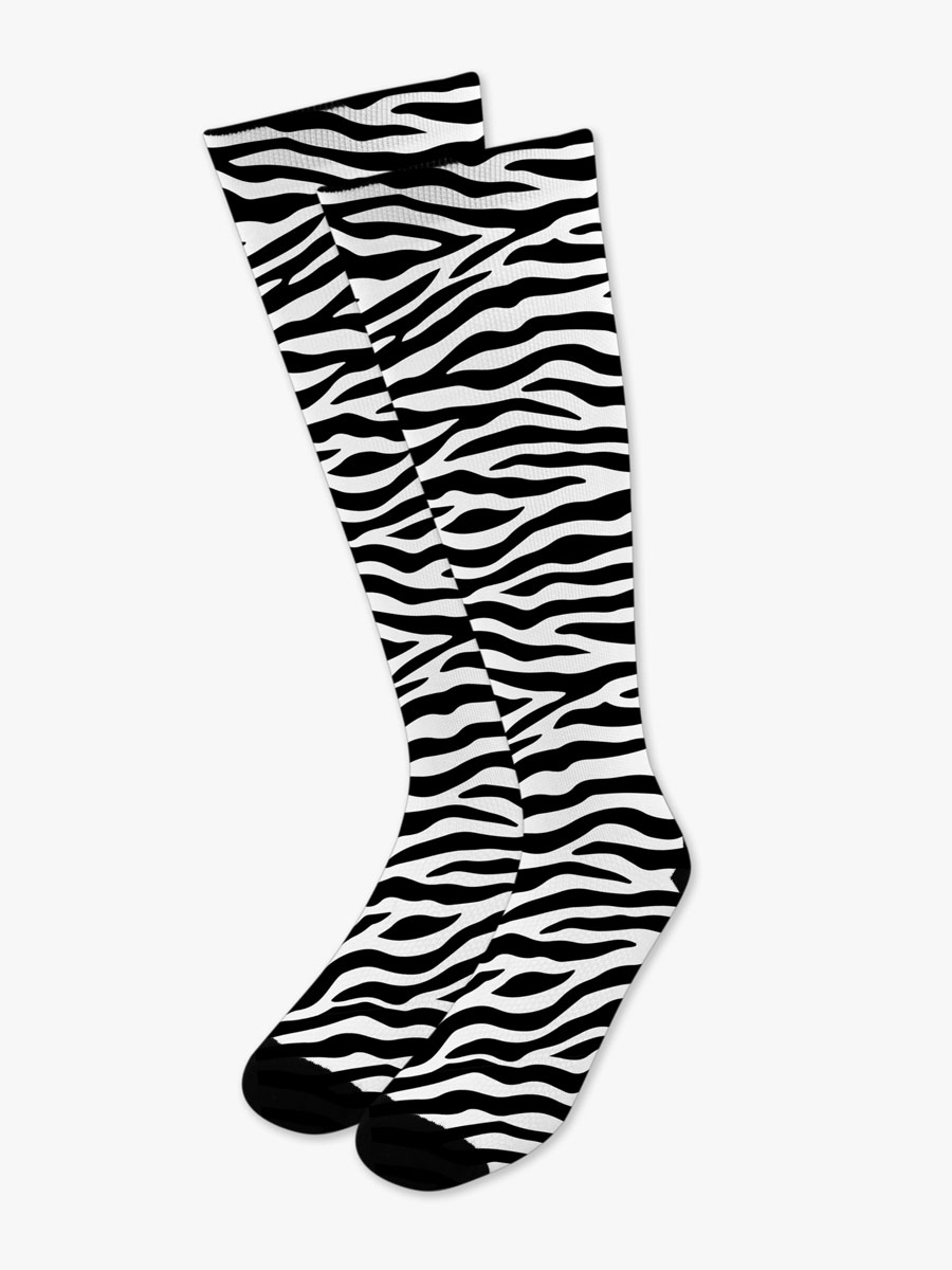 Ψηλή Αθλητική Κάλτσα Τυπωμένη με Σχέδια Zebra Vibes NODO Ψηλή Αθλητική Κάλτσα Τυπωμένη με Σχέδια Zebra Vibes NODO